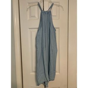 Loft tie back chambray dress